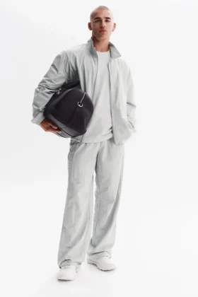 Takeaway Track broek met rechte pijpen - Titanium