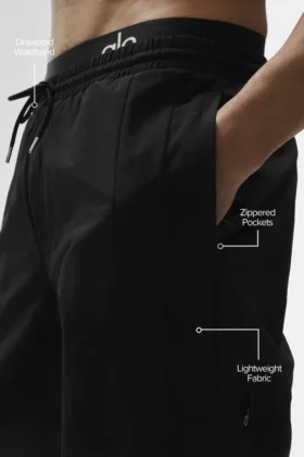 Takeaway Track broek met rechte pijpen – Zwart