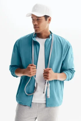 Takeaway Track-jas met doorlopende rits - Blue Breeze