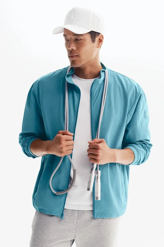 Takeaway Track-jas met doorlopende rits - Blue Breeze