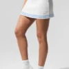 Tennis Club gebreid rok - Wit/Zeeschaalblauw