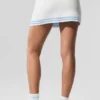 Tennis Club gebreid rok - Wit/Zeeschaalblauw