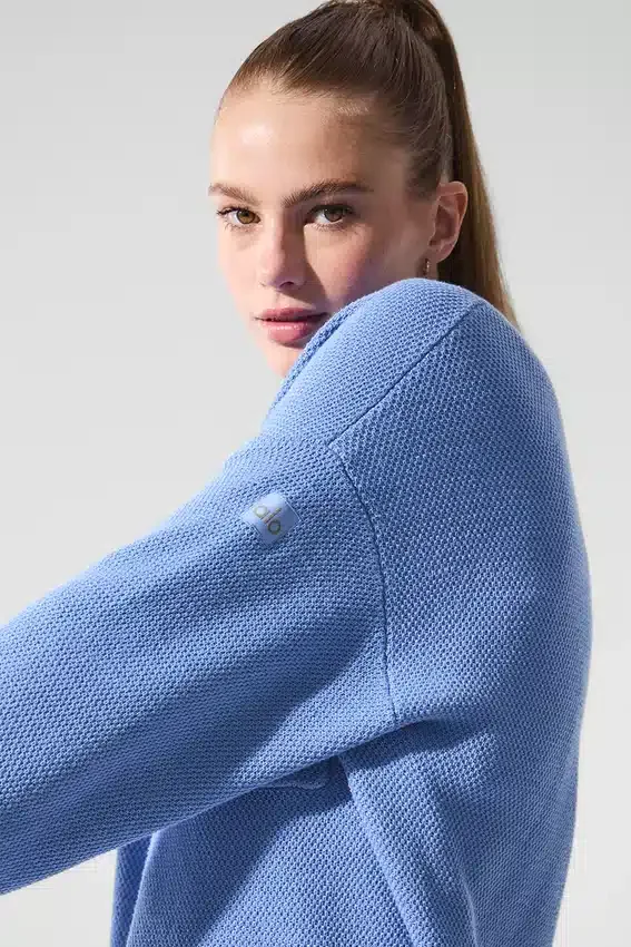 Tennis Club trui - Crystal Clear Blue/White