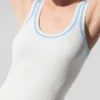 Tennis Club trui-jurk - Wit/Zeeschaalblauw