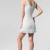 Tennis Club trui-jurk - Wit/Zeeschaalblauw