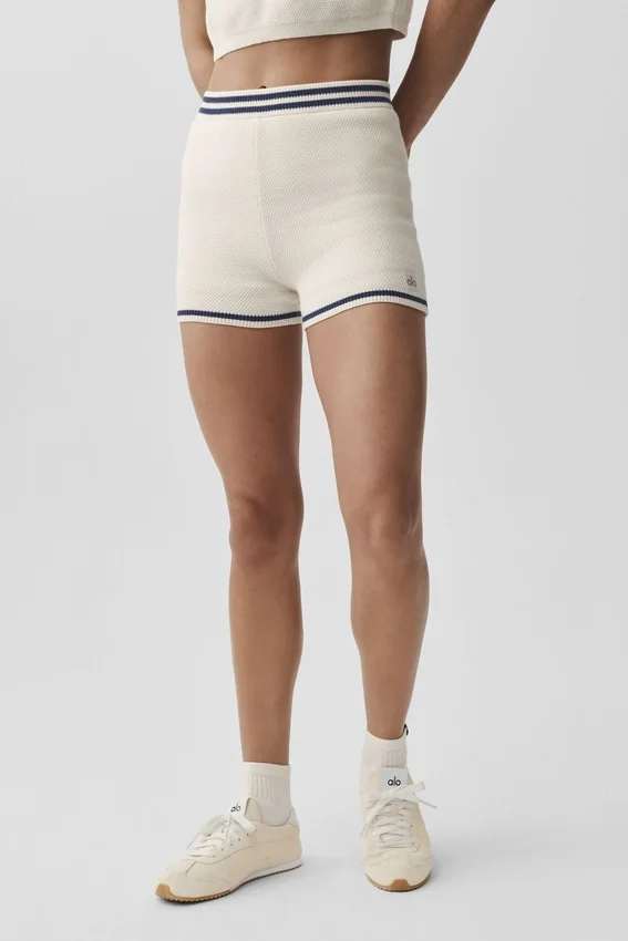 Tennis Club Trui Knit Korte broek - Ivoor/Marineblauw