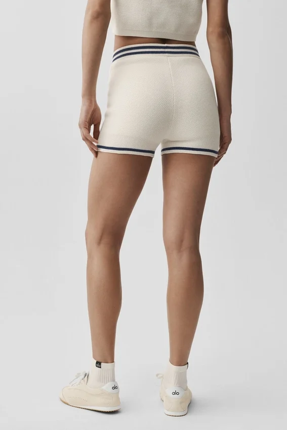 Tennis Club Trui Knit Korte broek - Ivoor/Marineblauw