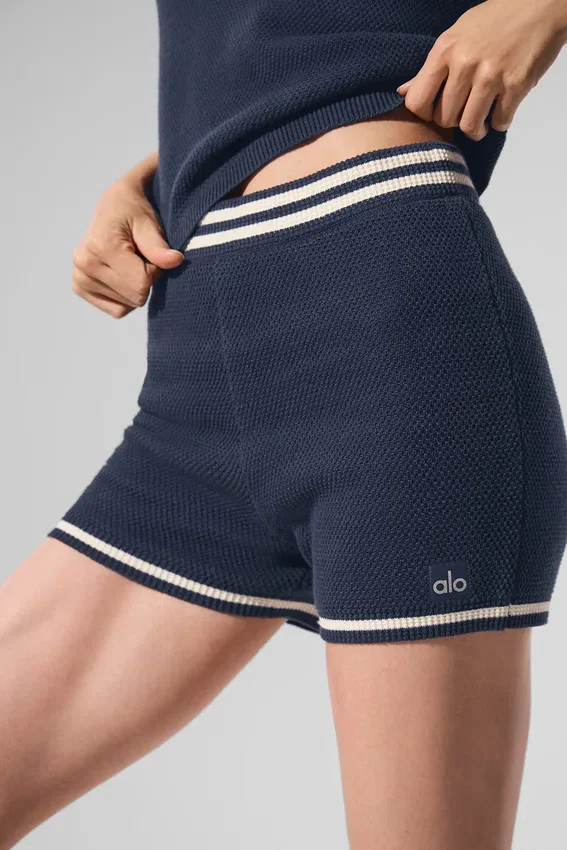 Tennis Club Trui Knit Korte broek - Marineblauw/Ivoor