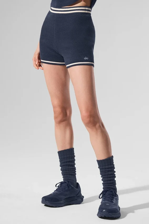 Tennis Club Trui Knit Korte broek - Marineblauw/Ivoor