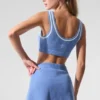 Tennis Club-trui van gebreide tricotstof - Kristalhelder blauw/wit