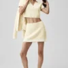 Tennis Club-trui van gebreide tricotstof - Oatmeal/Wit