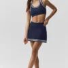 Tennis Club-trui van sweaterbreisel - marineblauw/ivoor