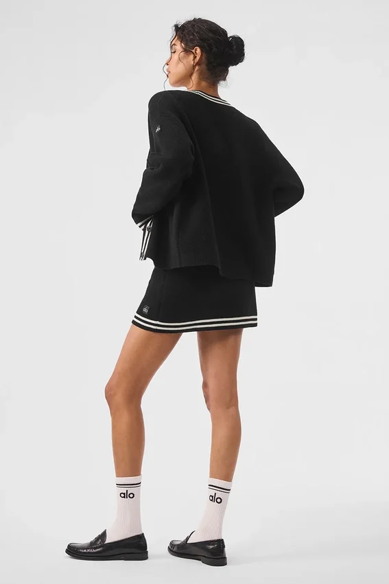 Tennis Club trui - Zwart/Ivoor