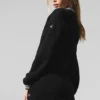 Tennis Club Truie Knit Full Zip Jass - Zwart/Ivoor