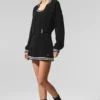 Tennis Club Truie Knit Full Zip Jass - Zwart/Ivoor