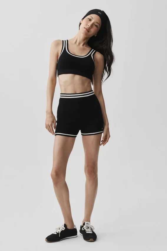 Tennis Club Truie Knit Korte broek - Zwart/Ivoor