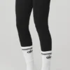 Throwback Barre-sok voor dames – Wit/Zwart