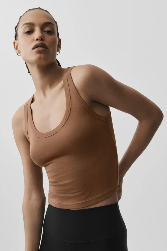 Tijdloze tanktop - Sun Kissed Brown