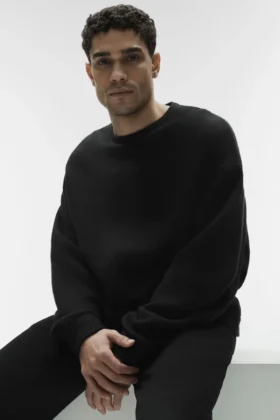 Triumph Restore sweatshirt met ronde hals - Zwart