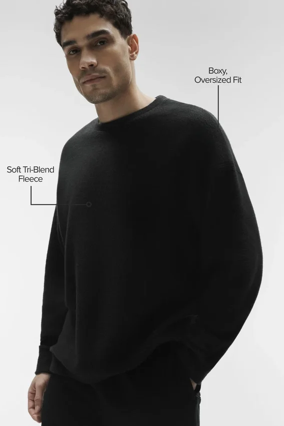 Triumph Restore sweatshirt met ronde hals - Zwart