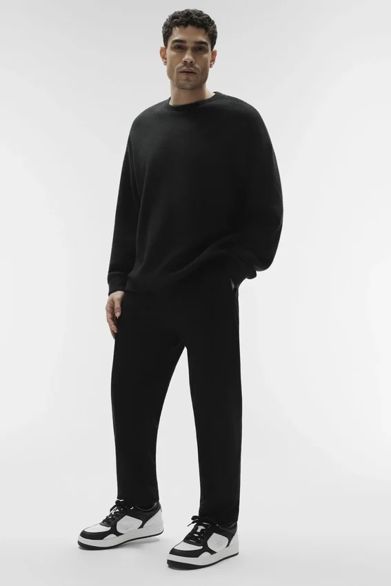 Triumph Restore sweatshirt met ronde hals - Zwart
