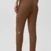 Trui-achtige broek met High-Waist en rechte pijpen in Sunlit - Sun Kissed Brown