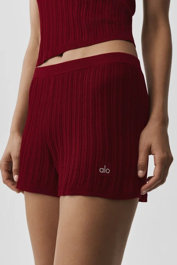 Trui High-Waist Sunlit Korte broeken - Summer Romance Red