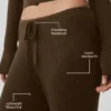 Trui met middelhoge taille en wijde pijpen – Espresso