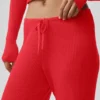 Trui met middelhoge taille en wijde pijpen – felrood