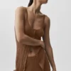 Trui Sunlit Button Down Top - Sun Kissed Brown