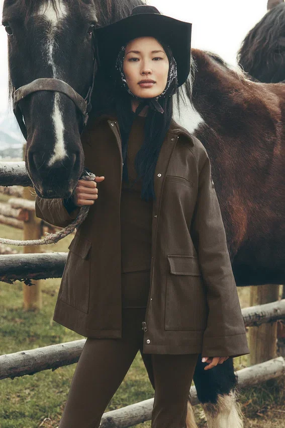 Twill Barn-jas - Espresso