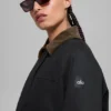 Twill Barn-jas - Zwart/Espresso