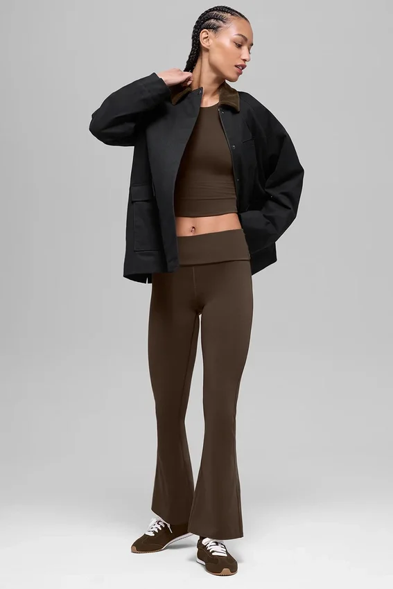 Twill Barn-jas - Zwart/Espresso