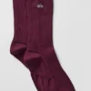 Unisex half-crew ingetogen sok - Bordeaux