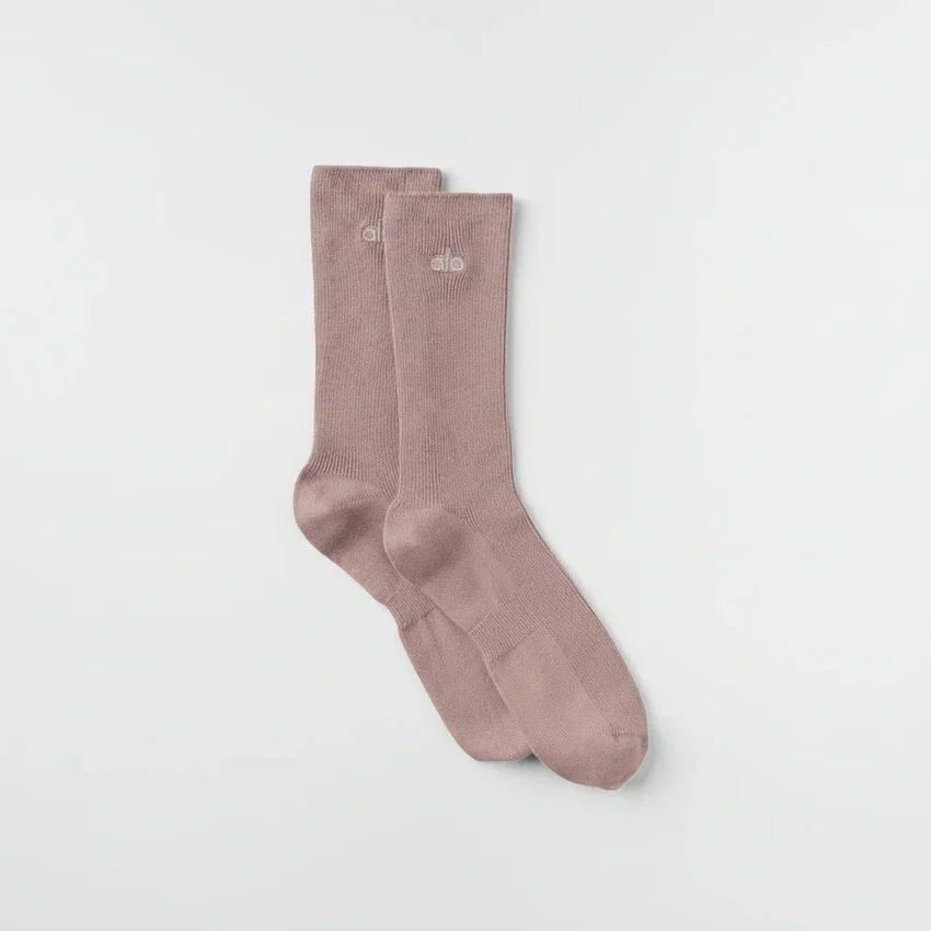 Unisex half-crew ingetogen sok - taupe