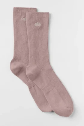 Unisex half-crew ingetogen sok - taupe