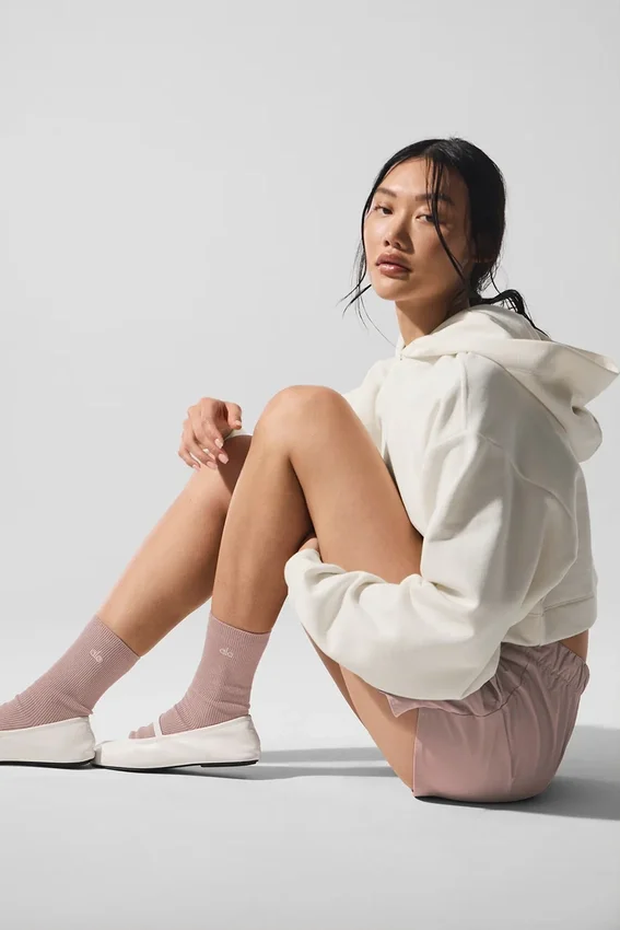 Unisex half-crew ingetogen sok - taupe