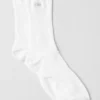 Unisex half-crew ingetogen sok - wit