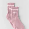 Unisex half-crew retro sok - Vintage roze/wit