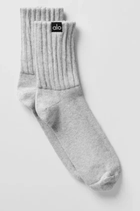 Unisex Half-Crew scrunch-sok - Athletic Heather Grey