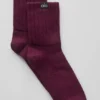 Unisex half-crew scrunch-sok - Bordeauxrood