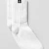 Unisex half-crew scrunch-sok - White
