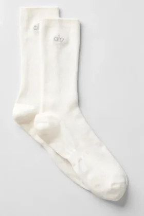 Unisex half-crew sobere sok - ivoor