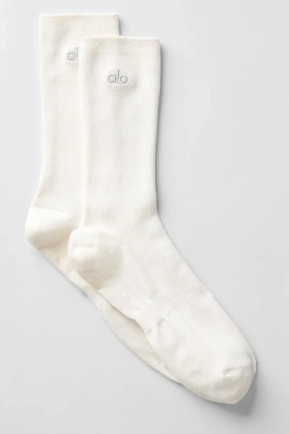 Unisex half-crew sobere sok - ivoor