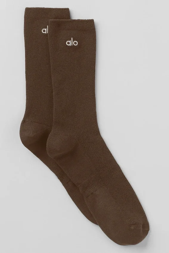 Unisex half-crew sobere Sokken - Espresso
