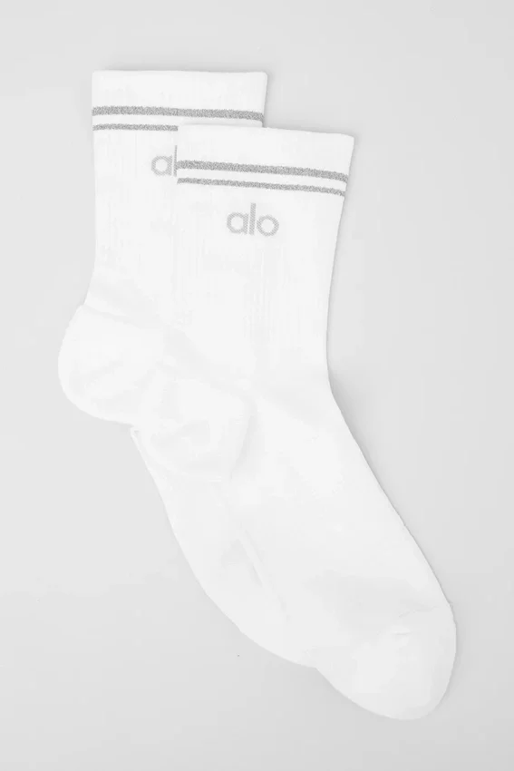 Unisex Half-Crew sportsoek - Wit