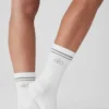 Unisex Half-Crew sportsoek - Wit