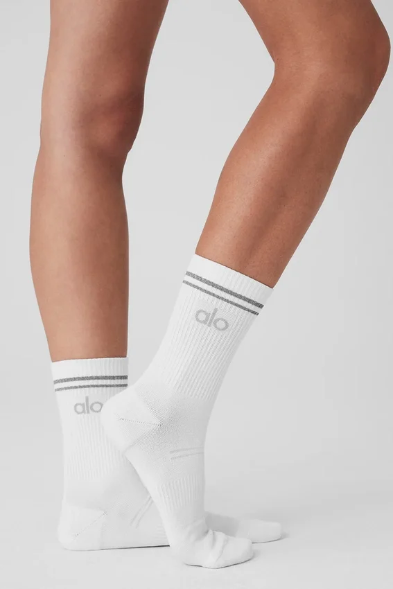 Unisex Half-Crew sportsoek - Wit