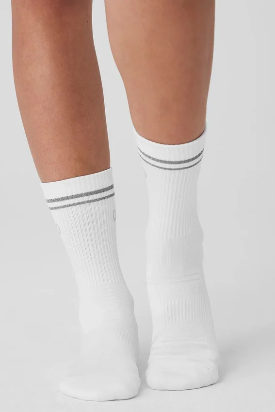 Unisex Half-Crew sportsoek - Wit