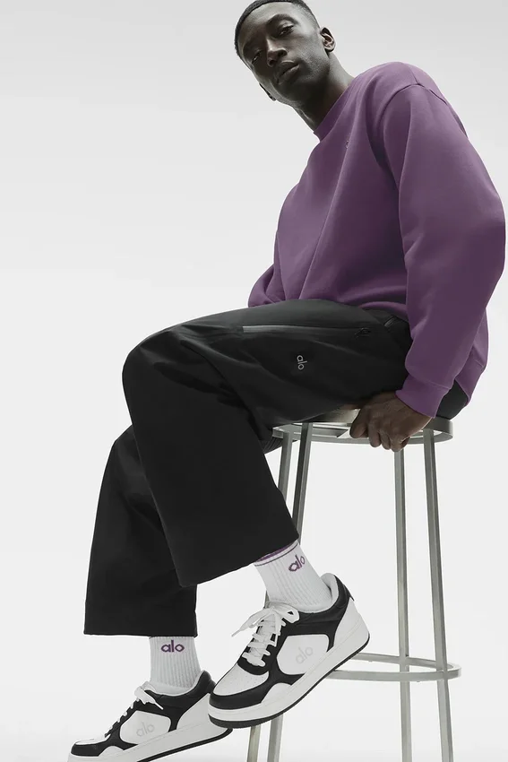 Unisex half-crew Throwback-sok - Wit/Plum Kiss